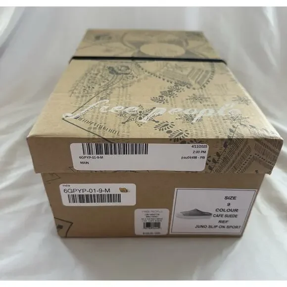 FREE People Juno‎ Slip On Sport Sneakers Cafe Suede Size 9 Beige Shoes - Picture 3 of 7